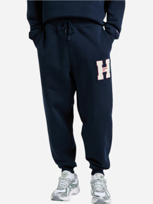 Spodnie sportowe męskie bawełniane Tommy Jeans DM0DM21277-DYY M Ciemnogranatowe (8720638732501). Spodnie sportowe męskie