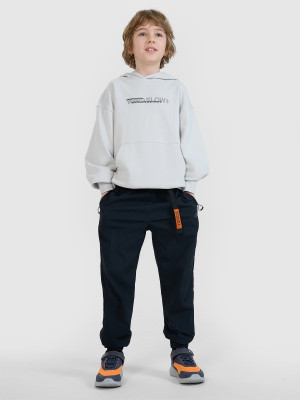 Spodnie dresowe chłopięce joggery 4F 4FJWSS25TTROM1136-20S 134 cm Czarne (5905700500810). Spodnie dresowe chłopięce