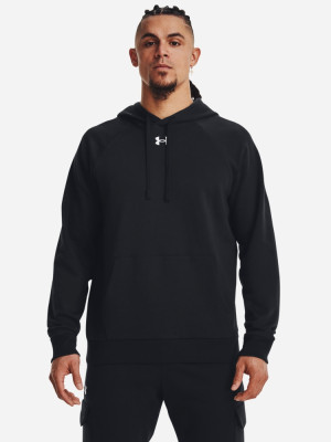 Bluza męska z kapturem ciepła Under Armour UA Rival Fleece Hoodie 1379757-001 XL Czarna (196884128944). Bluzy z kapturem męskie