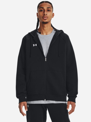 Bluza męska rozpinana streetwear polarowa Under Armour UA Rival Fleece FZ Hoodie 1379767-001 XL Czarna (196884199821). Bluzy męskie streetwear