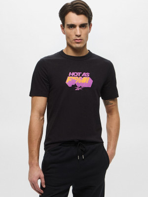 Koszulka męska bawełniana Reebok Gs Hype Text Tee 100218834 2XL Czarna (1200161542053). T-shirty męskie