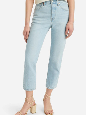 Jeansy regular fit damskie Levi's 501 Crop Wow Me Over 36200-0326 31-30 Bladoniebieskie (5401157239582). Jeansy damskie