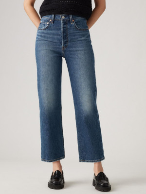 Jeansy regular fit damskie Levi's Ribcage Straight Ankle My Honor No Dx 72693-0218 27-31 Niebieskie (5401157411933). Jeansy damskie
