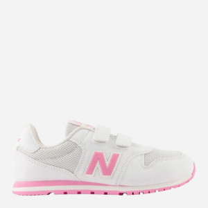 Sneakersy dziecięce dla dziewczynki na rzepy New Balance 500 PV500QP1 33 (1.5US) Białe (196432580118). Buty sportowe i sneakersy dziewczęce