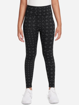 Legginsy młodzieżowe dziewczęce Nike G Nk Df One Tght Aop HF8228-010 158-164 cm (XL) Czarne (197859768035). Legginsy dziewczęce
