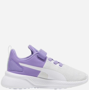 Buty sportowe dziecięce dla dziewczynki na rzepy Puma Flyer Runner V Ps 192929-50 31 (12UK) Białe/Fioletowe. Buty sportowe i sneakersy dziewczęce