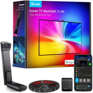 Zestaw oświetlenia adaptacyjnego Govee Backlight 3 Lite 40-50', RGBICW, WI-FI/Bluetooth Czarny (H60973D1). Inteligentne oświetlenie