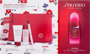 Zestaw kosmetyków pielęgnacyjnych Shiseido Ultimune Serum do twarzy 50 ml + Pianka oczyszczająca 30 ml + Tonik do twarzy 30 ml + Miniatura Woda perfumowana 4 ml (3423222075477). Zestawy kosme