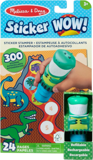 Książka z naklejkami Melissa & Doug WOW Dinozaur (681147005501). Książki dla dzieci