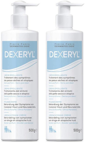 Zestaw kremów do ciała Dexeryl Emollient 2 x 500 g (3573994008101). Kremy i balsamy do ciała