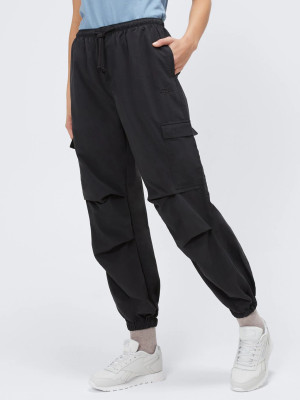Spodnie cargo damskie Reebok Wde Cargo Pant 100205878 XS Czarne (1200143852255). Spodnie damskie