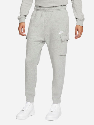Spodnie dresowe męskie ocieplane Nike M Nsw Club Pant Cargo Bb CD3129-063 2XL Szare (193147747409). Spodnie sportowe męskie