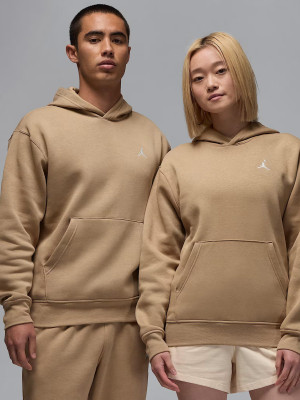 Bluza męska z kapturem ocieplana Nike M J Brkln Flc Po FV7281-257 XXL Beżowa (197602770094). Bluzy z kapturem męskie