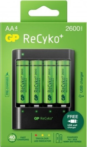 Akumulatorki GP ReCyko+ AA HR6 2600 mAh 1.2 V 4 szt. (GP-202229). Baterie i akumulatorki