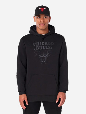 Bluza męska z kapturem kangurka New Era NBA Regular Bulls 60505434 S Czarna (0197883645760). Bluzy z kapturem męskie