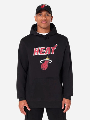 Bluza męska z kapturem kangurka New Era NBA Regular Heat 60505424 M Czarna (0197883645159). Bluzy z kapturem męskie