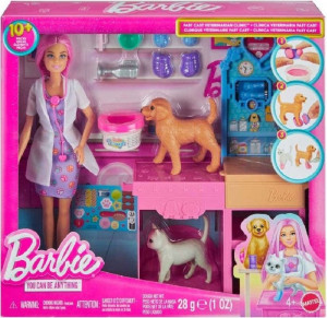 Zestaw do zabawy Barbie U weterynarza JFX93 (0194735308309). Lalki dla dzieci