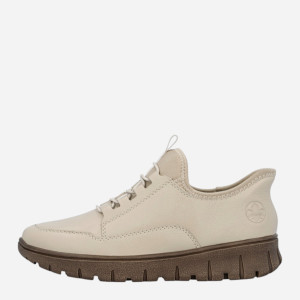 Sneakersy damskie skórzane Rieker N1357-60 41 (7.5UK) Beżowe (4061811516490). Buty sportowe damskie