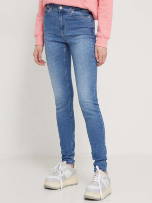 Jeansy skinny damskie Tommy Jeans DW0DW17568-1A5 29/30 Niebieskie (8720646649631). Jeansy damskie