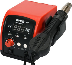 Stacja Hot Air YATO z wyświetlaczem LED bezszczotkowy wentylator 750 W (YT-82457). Stacje lutownicze 2w1