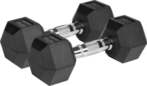 Hantle żeliwne Rebel Active gumowane HEX 2x8 kg RBA-2325-08 (5901890111867). Hantle