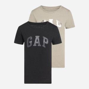 Zestaw koszulek damskich bawełnianych GAP 824523-02 L 2 szt. Czarny/Brązowy. T-shirty damskie