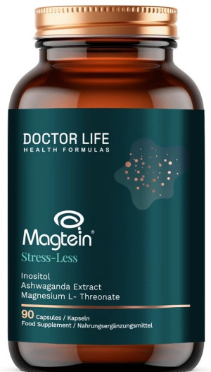 Suplement diety Doctor Life Magtein L-treonian Stress-Less 90 kapsułek (5905692385365). Witaminy i minerały