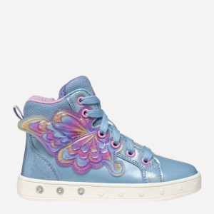 Sneakersy dziecięce wysokie dla dziewczynki Geox J Skylin Girl J568WA-0NFKC-C4Y0G 34 Błękitne (8058192525001). Tenisówki i trampki dziewczęce