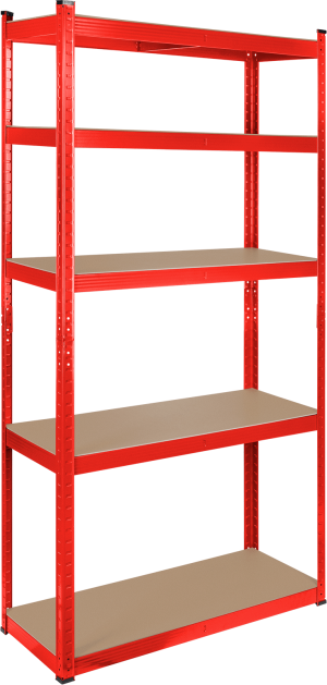 Regał metalowy Rebel RB-1251R 180 x 90 x 40 cm Czerwony (5901890104005). Regały metalowe do magazynów