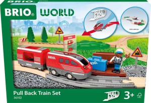 Zestaw pociągów Brio World Train z funkcją biegu bezwładnościowego 36102 (63610200) (7312350361025). Kolejki i akcesoria