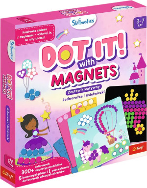 Mozaika magnetyczna Trefl Skillmatics Kropkuj! Jednorożce i księżniczki 300 elementów (5900511626001). Mozaiki dla dzieci