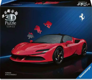 Puzzle 3D Ravensburger Iconics Ferrari Stradale 108 elementów 12008041 (4005555080411). Puzzle i układanki