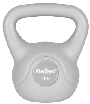 Kettlebell Rebel Active RBA-2322G-08 bitumiczny 8 kg Szary (5901890121934). Kettlebell