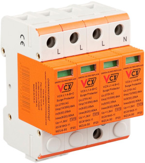 Ogranicznik przepięć VCX Professional klasy B + C 4P (T1T2) 6 kA (BC4P PROF. 6KA N1UE1). Ogranicznik przepięć