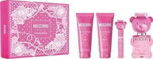 Zestaw damski Moschino Toy 2 Bubble Gum Woda toaletowa 100 ml + Miniaturka Woda toaletowa 10 ml + Balsam do ciała 100 ml + Żel pod prysznic 100 ml (8011003903337). Perfumy damskie