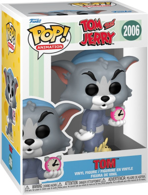 Figurka Funko Pop Animation Tom and Jerry Tom with Clock 9.9 cm 86282 (889698862820). Figurki superbohaterów
