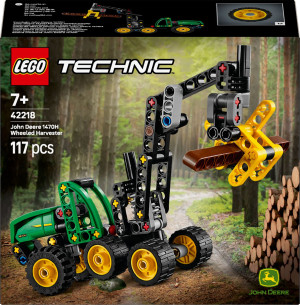 Zestaw klocków LEGO Technic Harwester kołowy John Deere 1470H 117 elementów (42218). Klocki