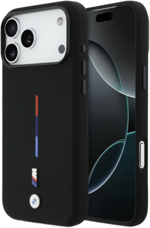 Etui BMW M Silicon Tricolor Line MagSafe do Apple iPhone 17 Pro Black (BMHMP17L25SITMIK). Etui i pokrowce na telefony