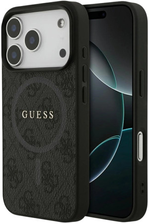 Etui plecki Guess 4G Ring Classic Logo MagSafe do Apple iPhone 17 Pro Max Black (3666339490997). Etui i pokrowce na telefony