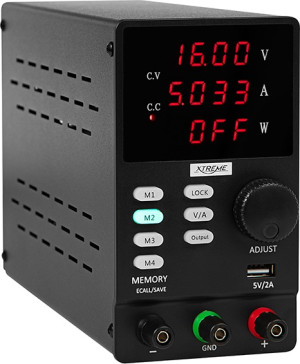 Zasilacz laboratoryjny Xtreme SPPS3010 30 V 10 A z funkcją pamięci Czarny (5900804137283). Wyposażenie laboratorium