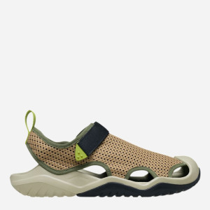 Sandały męskie z zakrytymi palcami Crocs Swiftwater Mesh Deck 211095-2EY 39-40 (M7) Beżowe. Sandały męskie