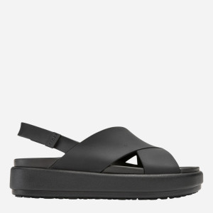 Sandały damskie na platformie Crocs Brooklyn Luxe Cross Strap 209407-060 36-37 (W6) Czarne. Sandały codzienne i sportowe damskie