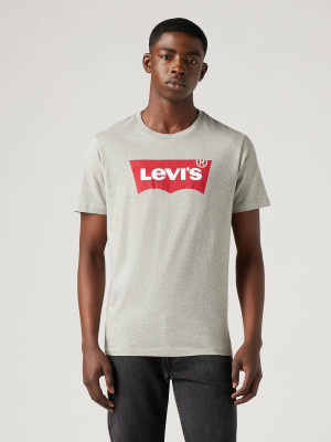 Koszulka męska bawełniana Levi's Graphic Setin Neck 17783-0138 L Szara (5415211983236). T-shirty męskie