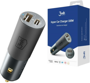 Ładowarka samochodowa 3MK HyperCar Charger 100W Power Delivery 1xUSB-A + 1xUSB-C (5903108464567). Ładowarki do telefonów