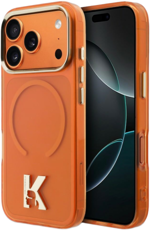 Etui Karl Lagerfeld IML K Head Logo MagSafe do Apple iPhone 17 Pro Orange (3666339598853). Etui i pokrowce na telefony