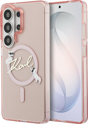 Etui plecki Karl Lagerfeld IML KC Script MagSafe do Samsung Galaxy S26 Ultra Pink (KLHMS26L5HKSCAP). Etui i pokrowce na telefony