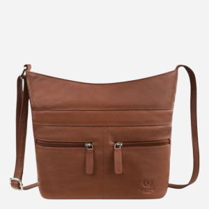 Torebka crossbody damska skórzana Paolo Peruzzi AY-23-CG Jasnobrązowa. Torebki i torby