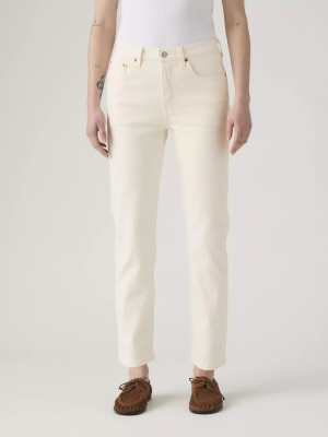 Jeansy regular fit damskie Levi`s 501® Crop 36200-0374 W30L28 Białe (5401187410173). Jeansy damskie