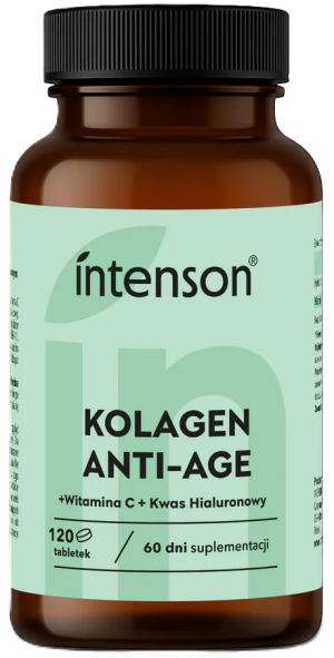 Suplement diety Intenson Kolagen ANTI-AGE + Witamina C + Kwas hialuronowy 120 tabletek (5902150289661). Naturalne suplementy diety i ekstrakty
