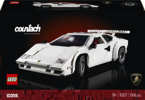 Zestaw klocków LEGO Icons Lamborghini Countach 5000 Quattrovalvole 1506 elementów (10337). Klocki